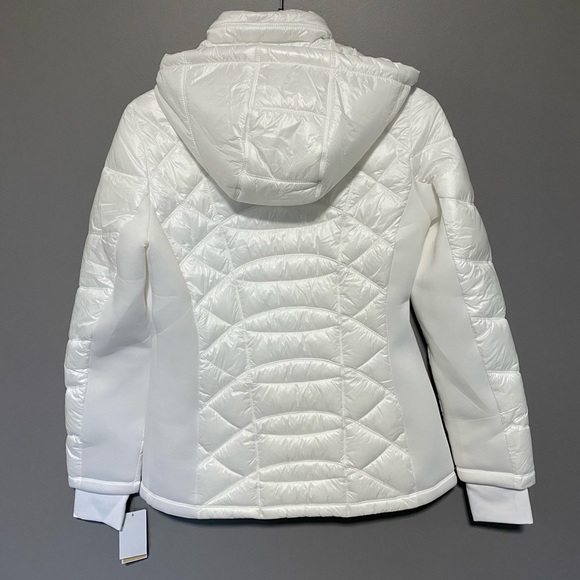 Michael Michael Kors Missy Puffer Jacket in White - Picture 8 of 12